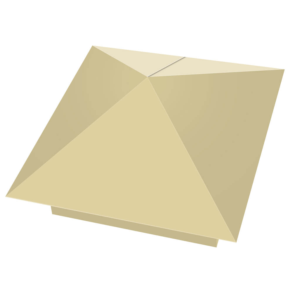 Колпак металлический 400х400мм RAL1014 Бежевый заборный Нижний Новгород фото