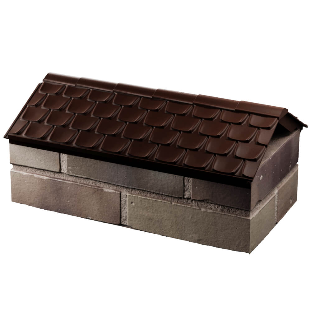 Парапет Zking Эльбрус Коричневый с посадкой на 1 кирпич (255мм) в Нижнем Новгороде фото