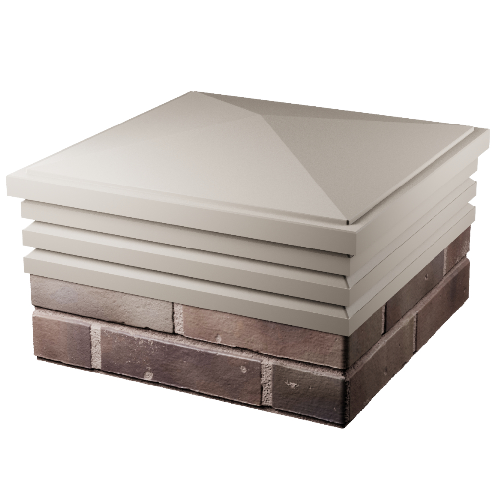 Колпак Zking Бона ХайТек Бежевый на столб 2х2 кирпича (513х513мм) в Нижнем Новгороде фото