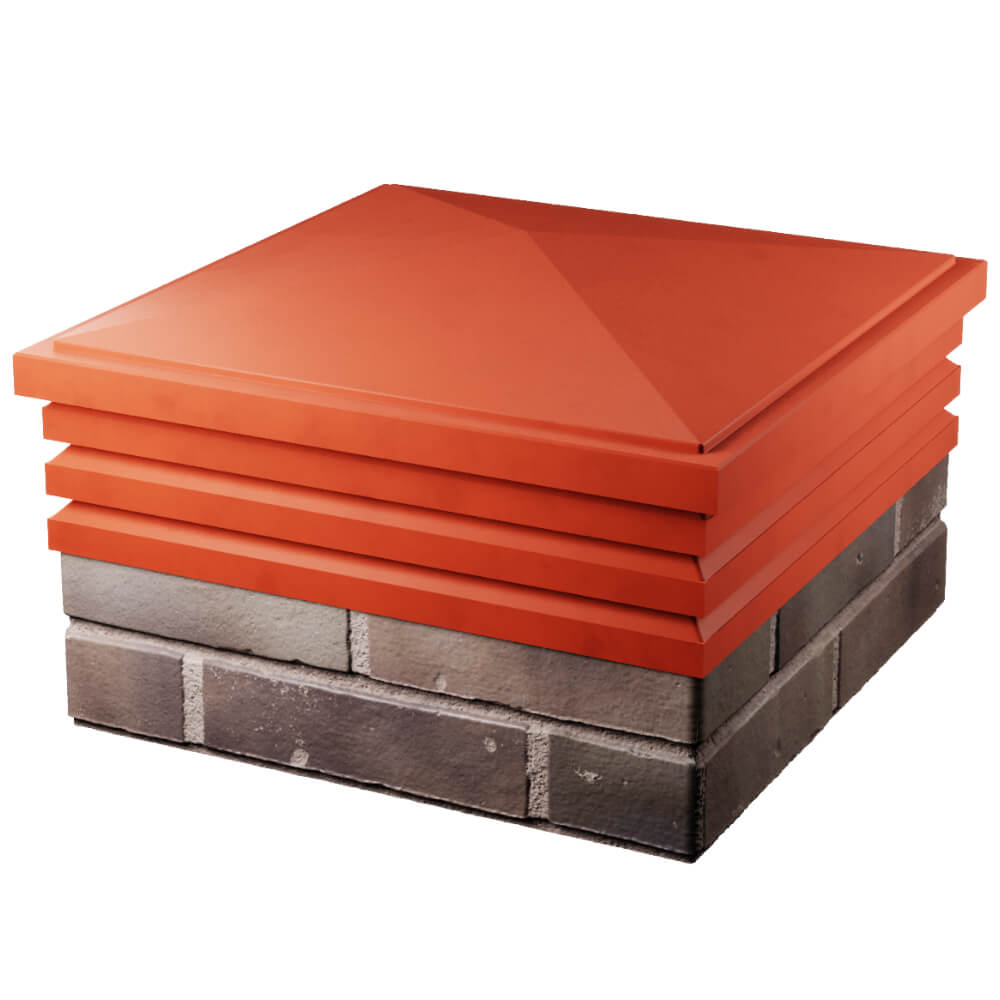 Колпак Zking Бона ХайТек Красный на столб 2х2 кирпича (513х513мм) в Нижнем Новгороде фото