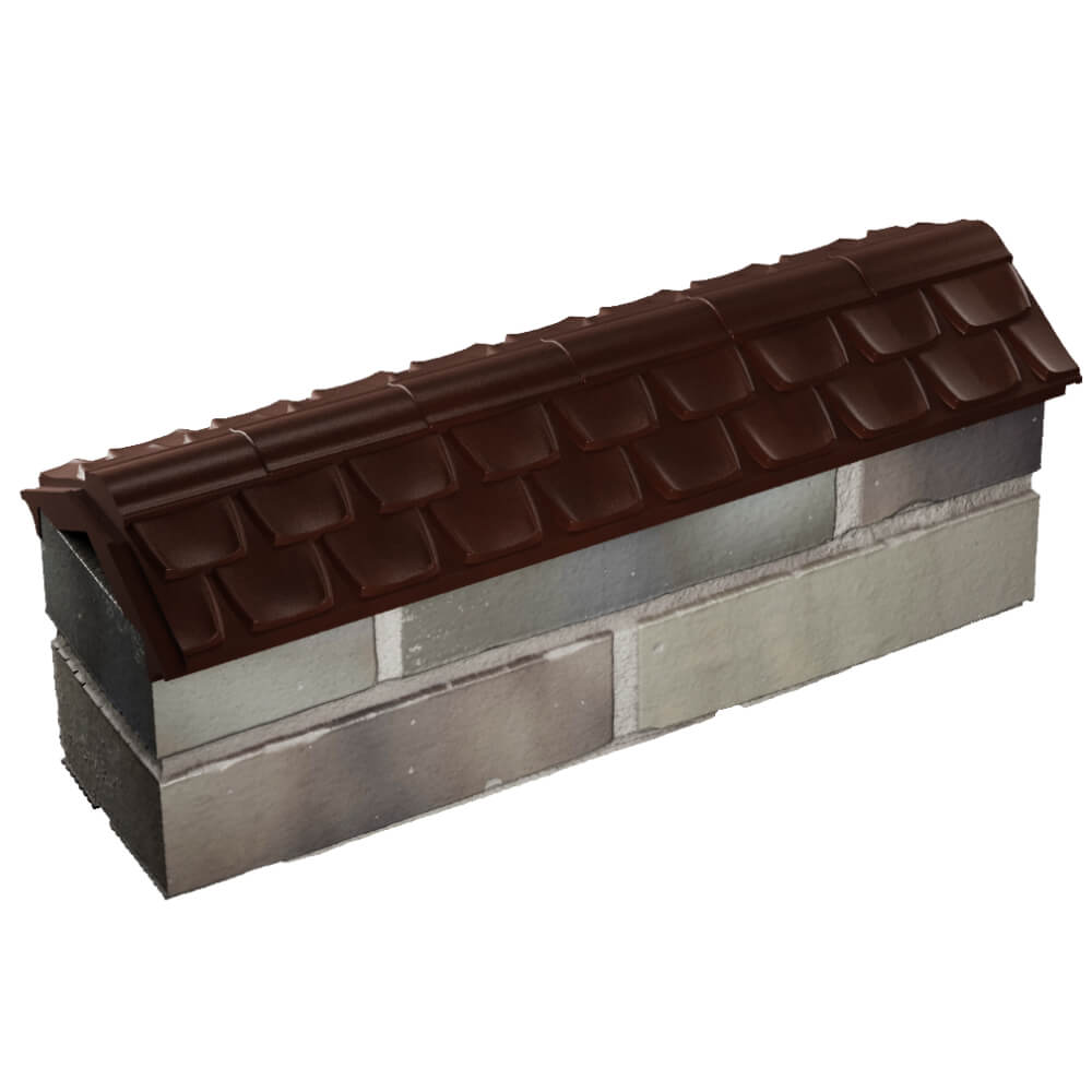 Парапет Zking Эльбрус Коричневый с посадкой на 0.5 кирпича (130мм) в Нижнем Новгороде фото