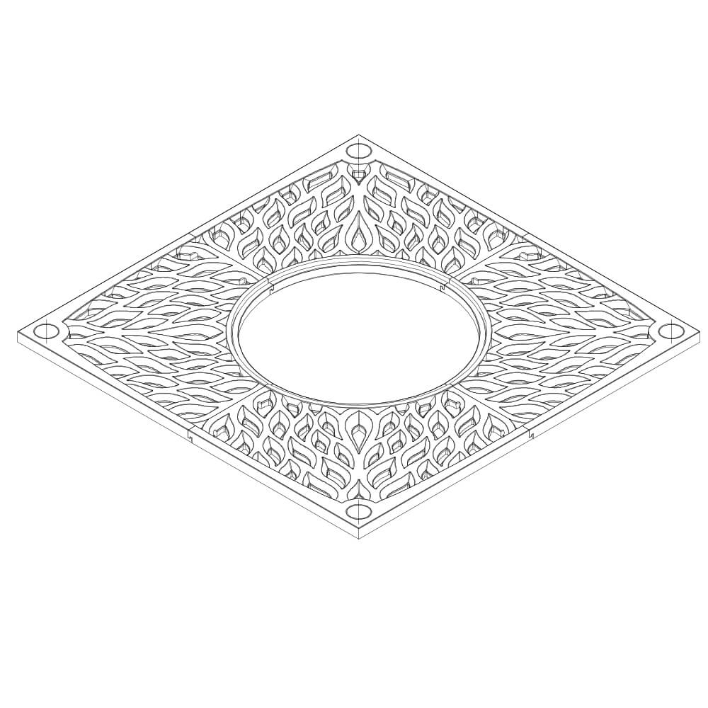 Приствольная решетка для дерева ZKING CRUST 2х2м Черная в Нижнем Новгороде фото