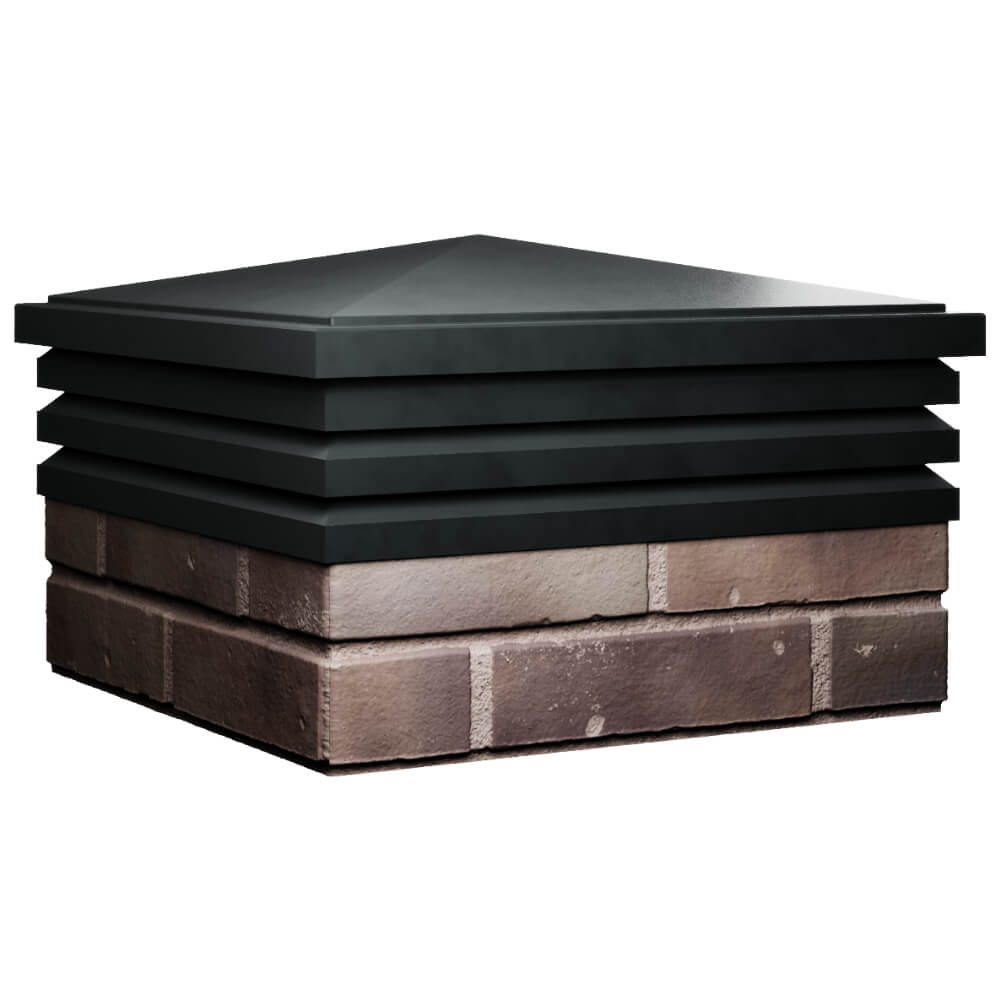 Колпак Zking Бона ХайТек Черный на столб 2х2 кирпича (513х513мм) в Нижнем Новгороде фото