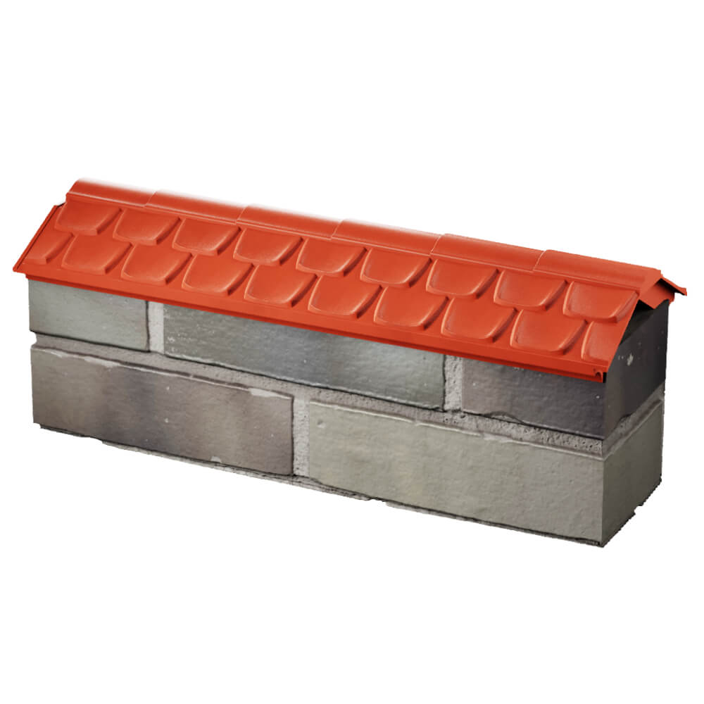 Парапет Zking Эльбрус Красный с посадкой на 0.5 кирпича (130мм) в Нижнем Новгороде фото