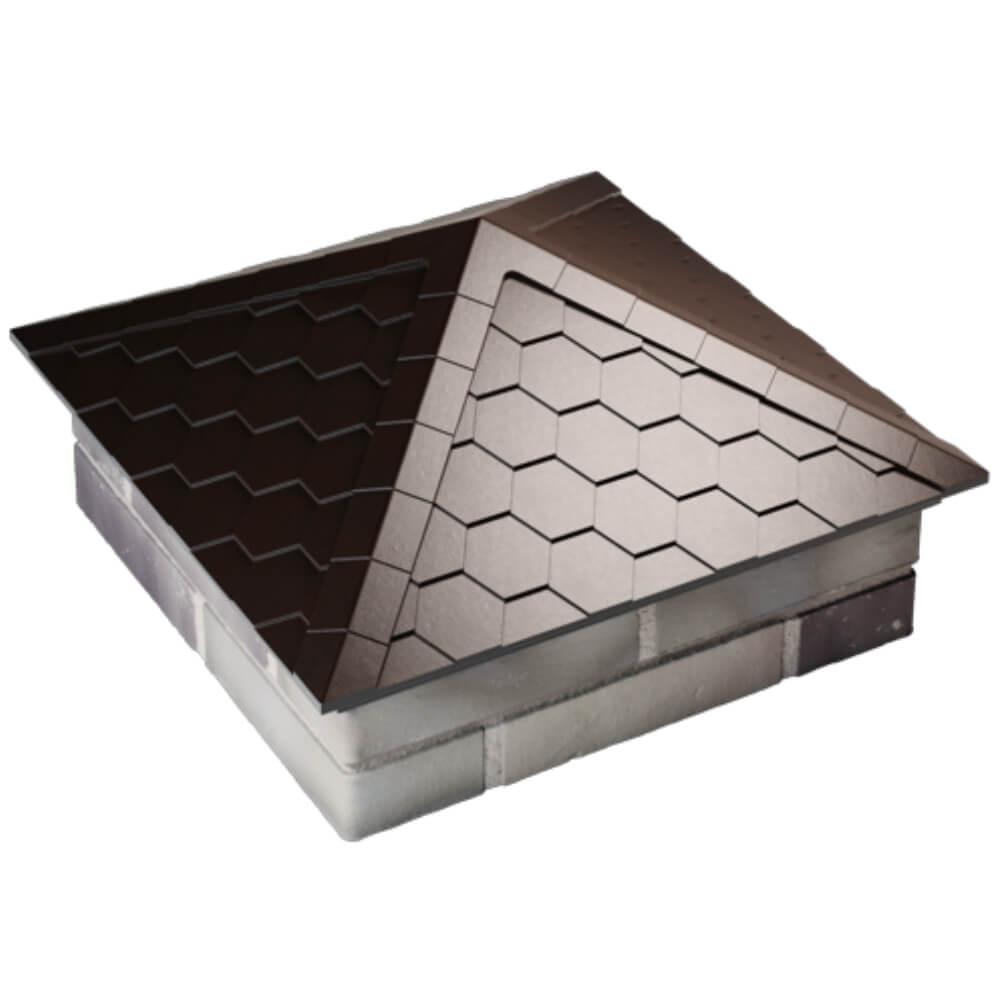 Колпак Zking Эверест Коричневый на столб 2х2 кирпича (535х535мм) Нижний Новгород фото