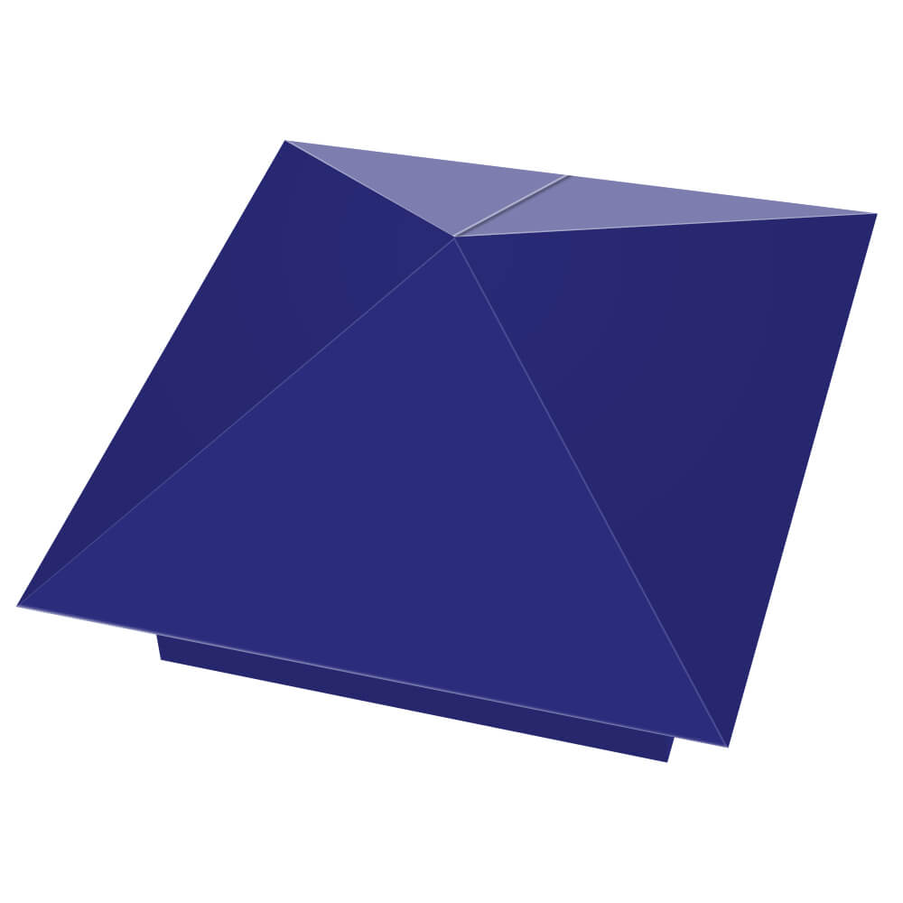 Колпак металлический 400х400мм RAL5002 Синий Ультрамарин заборный Нижний Новгород фото