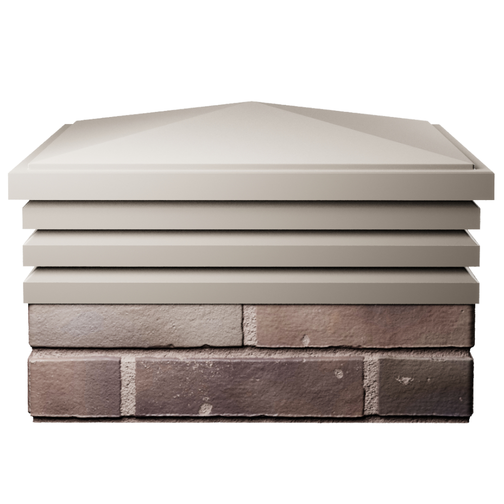 Колпак Zking Бона ХайТек Бежевый на столб 2х2 кирпича (513х513мм) Нижний Новгород фото