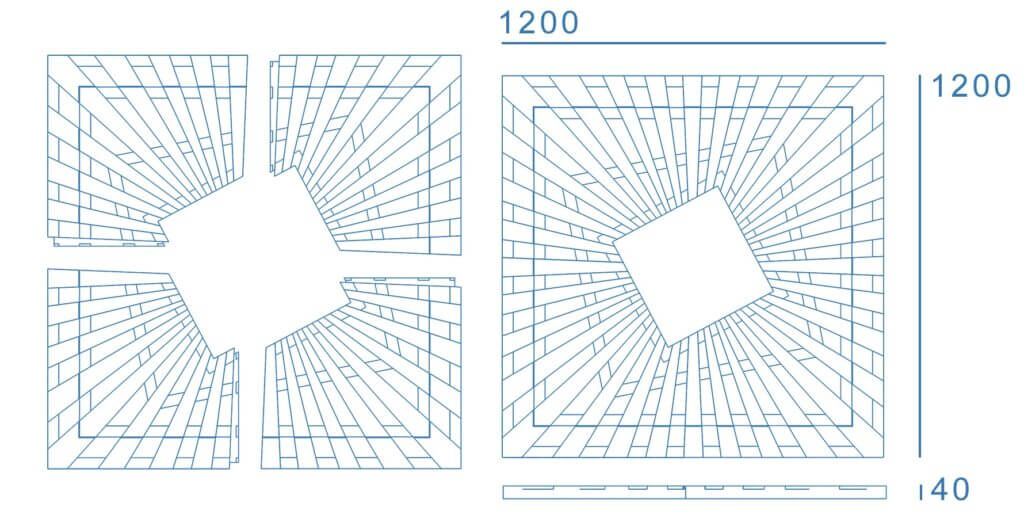 Приствольная решетка для дерева ZKING ATMOSPHERE 1.2х1.2м Серая в Нижнем Новгороде фото