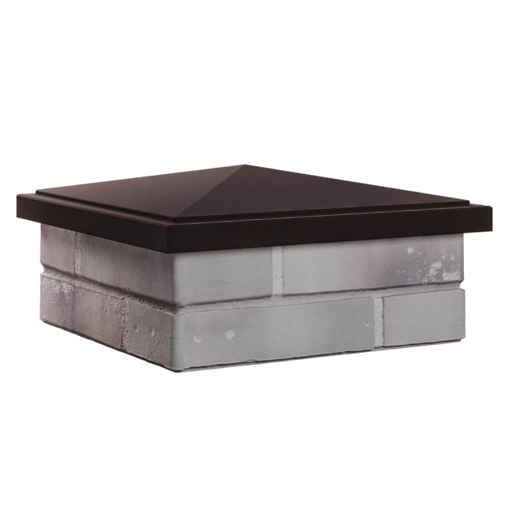 Колпак Zking БонаМоно Коричневый на столб 1.5х1.5 кирпича (385х385, 400х400мм) в Нижнем Новгороде фото