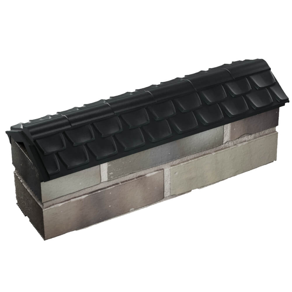 Парапет Zking Эльбрус Черный с посадкой на 0.5 кирпича (130мм) в Нижнем Новгороде фото