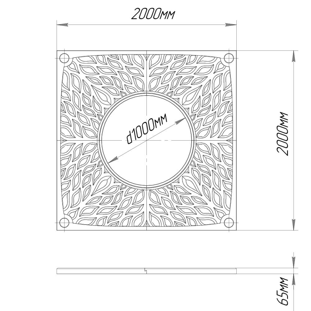 Приствольная решетка для дерева ZKING CRUST 2х2м Черная в Нижнем Новгороде фото