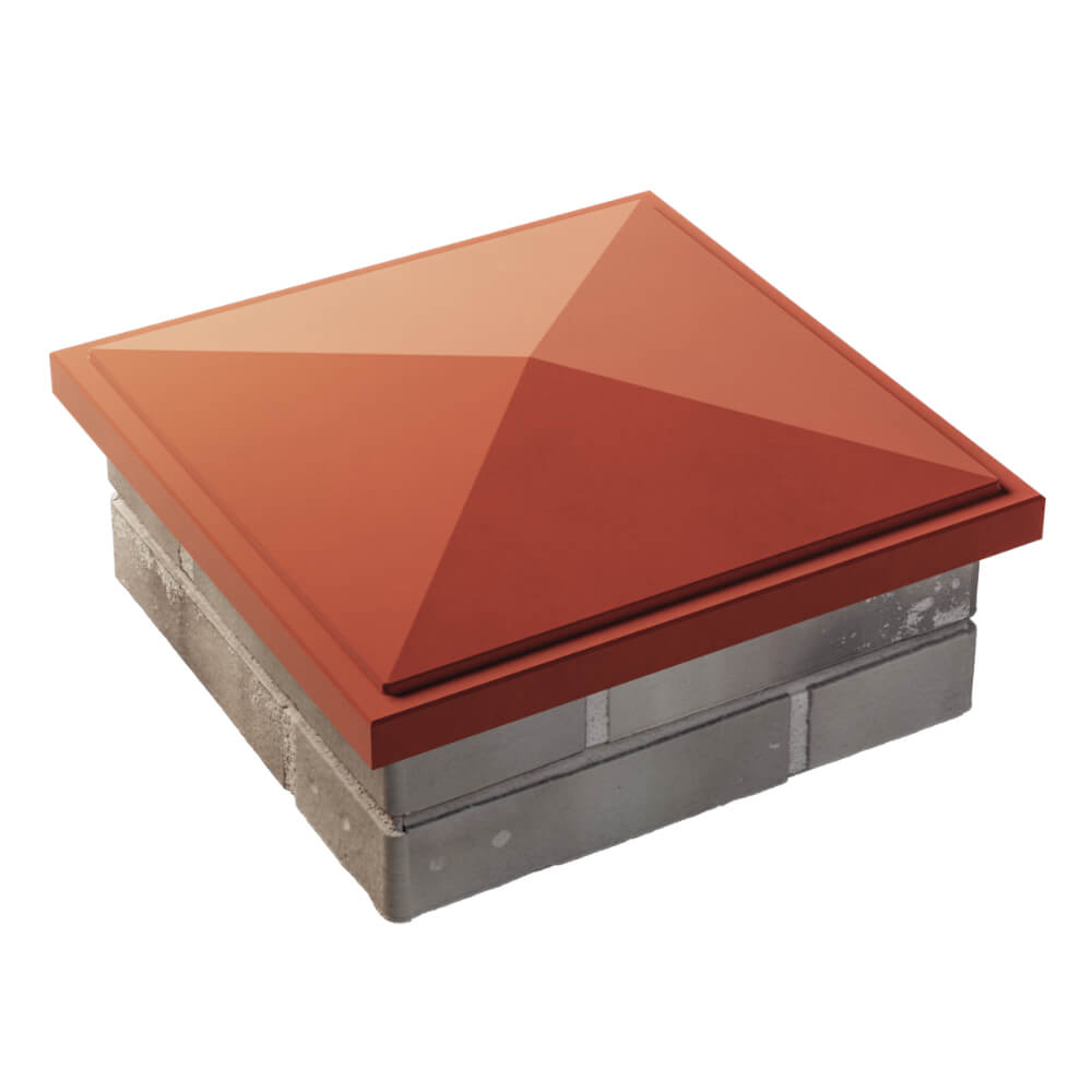 Колпак Zking БонаМоно Красный на столб 1.5х1.5 кирпича (385х385, 400х400мм) в Нижнем Новгороде фото