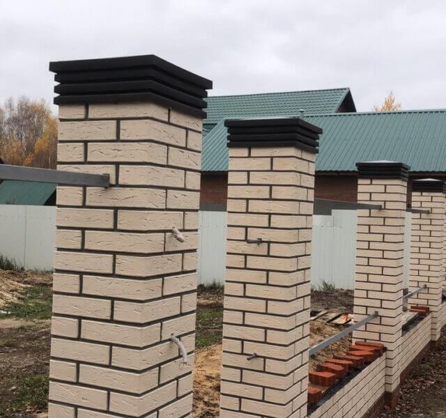 Колпак Zking Бона ХайТек Коричневый на столб 1.5х1.5 кирпича (385х385мм) в Нижнем Новгороде фото