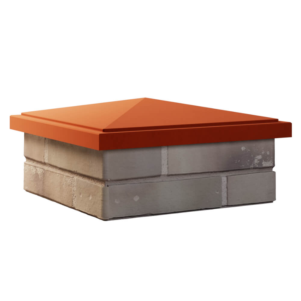 Колпак Zking БонаМоно Красный на столб 1.5х1.5 кирпича (385х385, 400х400мм) в Нижнем Новгороде фото