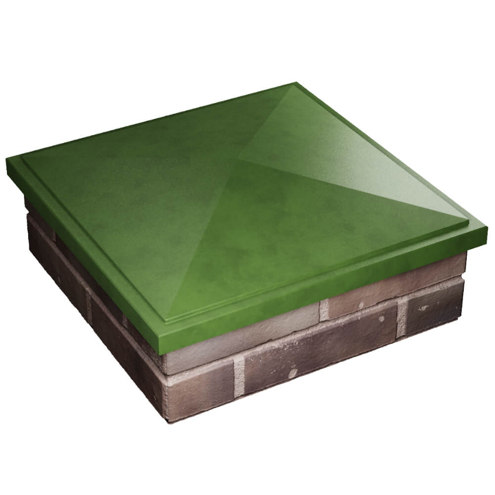 Колпак Zking БонаМоно Зеленый на столб 2х2 кирпича (515х515, 530х530мм) в Нижнем Новгороде фото