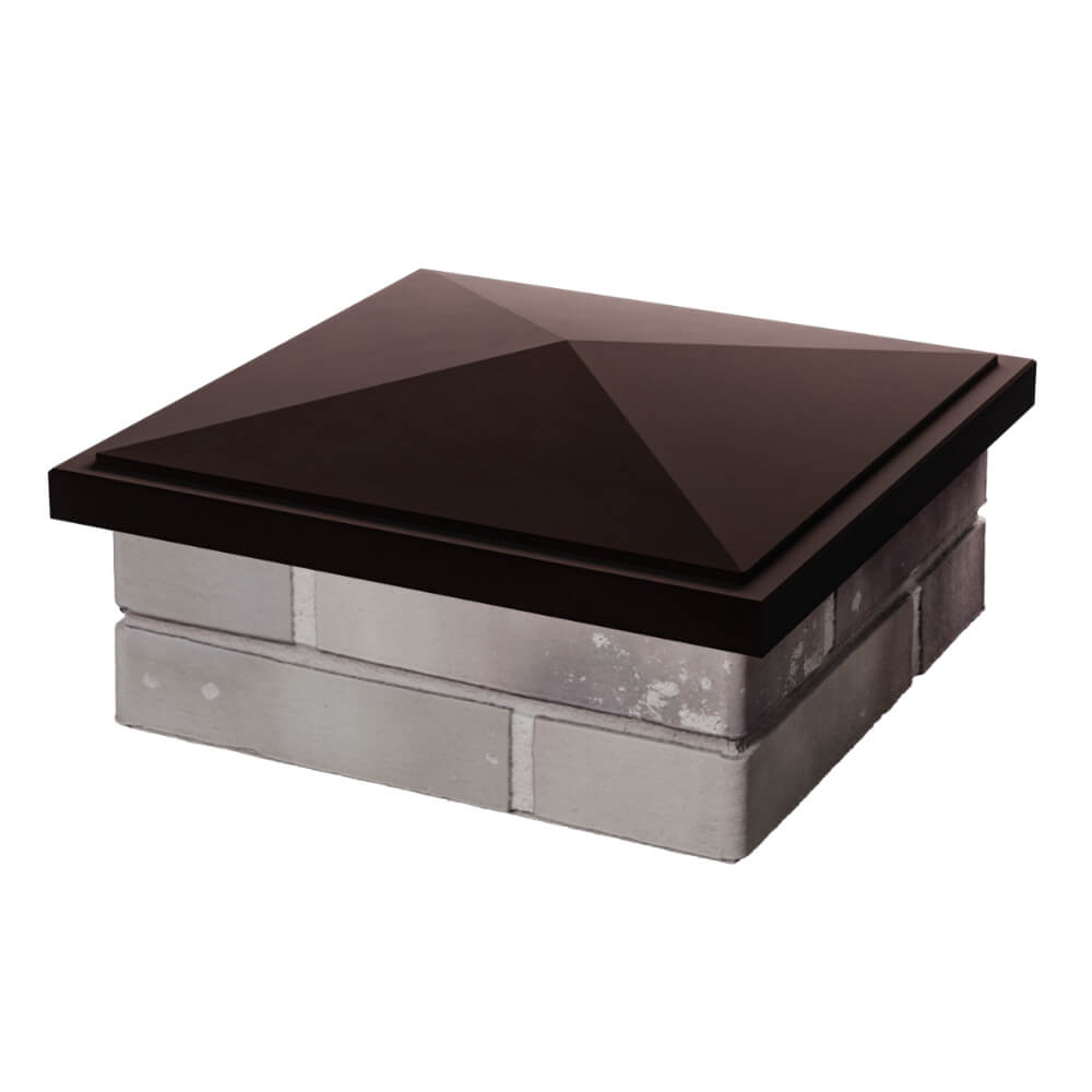 Колпак Zking БонаМоно Коричневый на столб 1.5х1.5 кирпича (385х385, 400х400мм) в Нижнем Новгороде фото