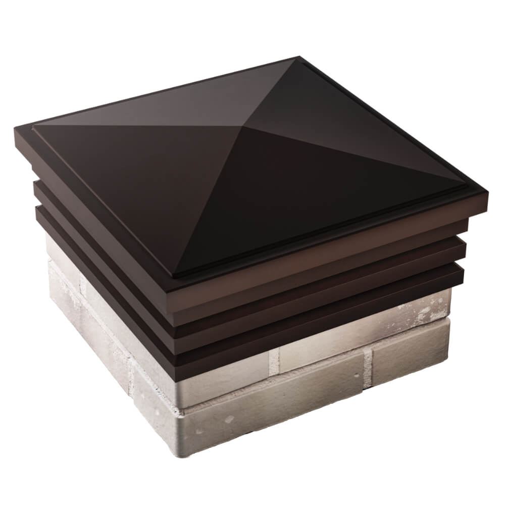 Колпак Zking Бона ХайТек Коричневый на столб 1.5х1.5 кирпича (385х385мм) в Нижнем Новгороде фото