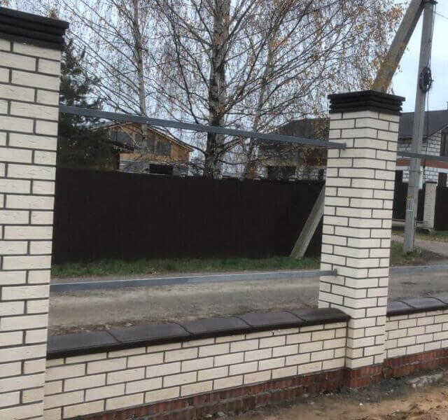 Колпак Zking Бона ХайТек Коричневый на столб 1.5х1.5 кирпича (385х385мм) в Нижнем Новгороде фото