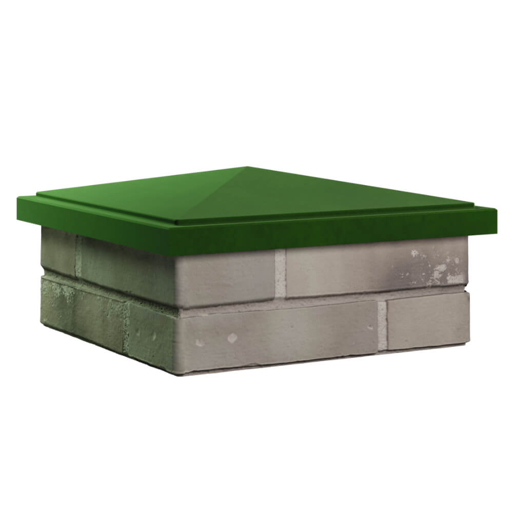 Колпак Zking БонаМоно Зеленый на столб 1.5х1.5 кирпича (385х385, 400х400мм) в Нижнем Новгороде фото