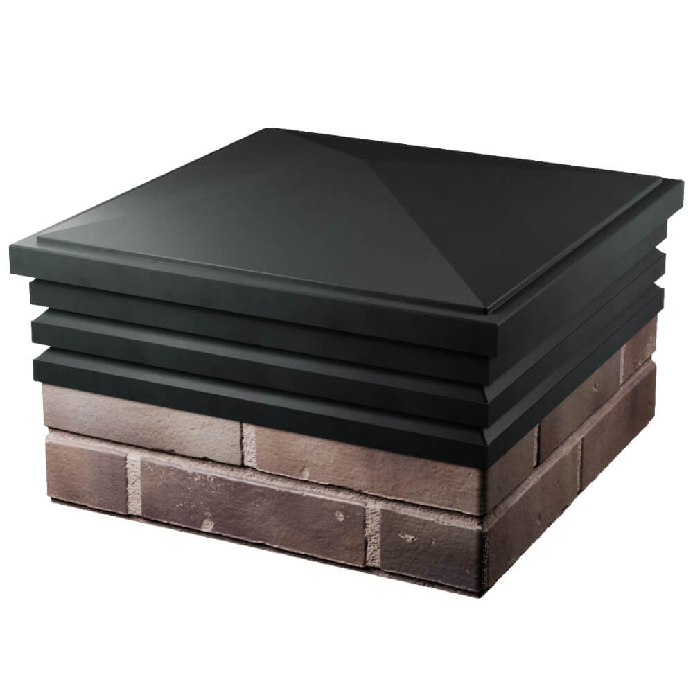 Колпак Zking Бона ХайТек Черный на столб 2х2 кирпича (513х513мм) в Нижнем Новгороде фото