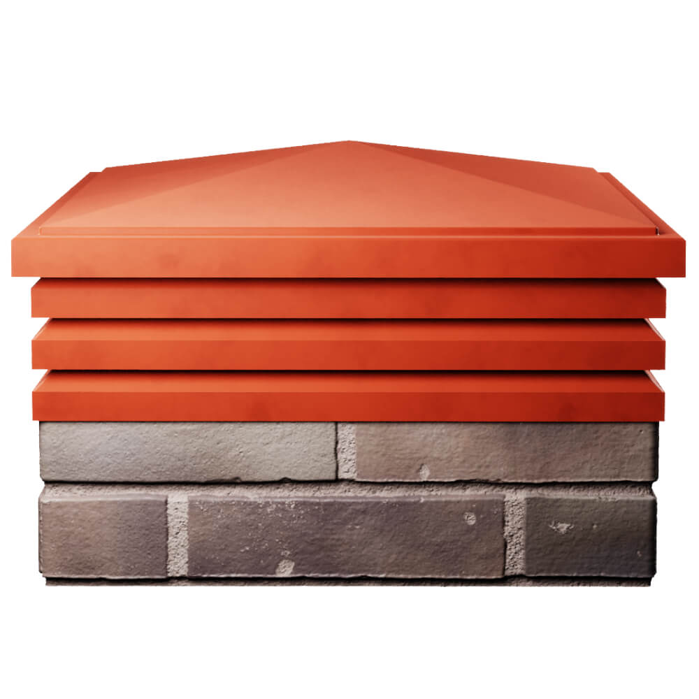 Колпак Zking Бона ХайТек Красный на столб 2х2 кирпича (513х513мм) Нижний Новгород фото