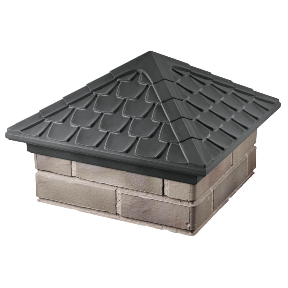 Колпак Zking Эльбрус Серый на столб 1.5х1.5 кирпича (385х385мм) в Нижнем Новгороде фото