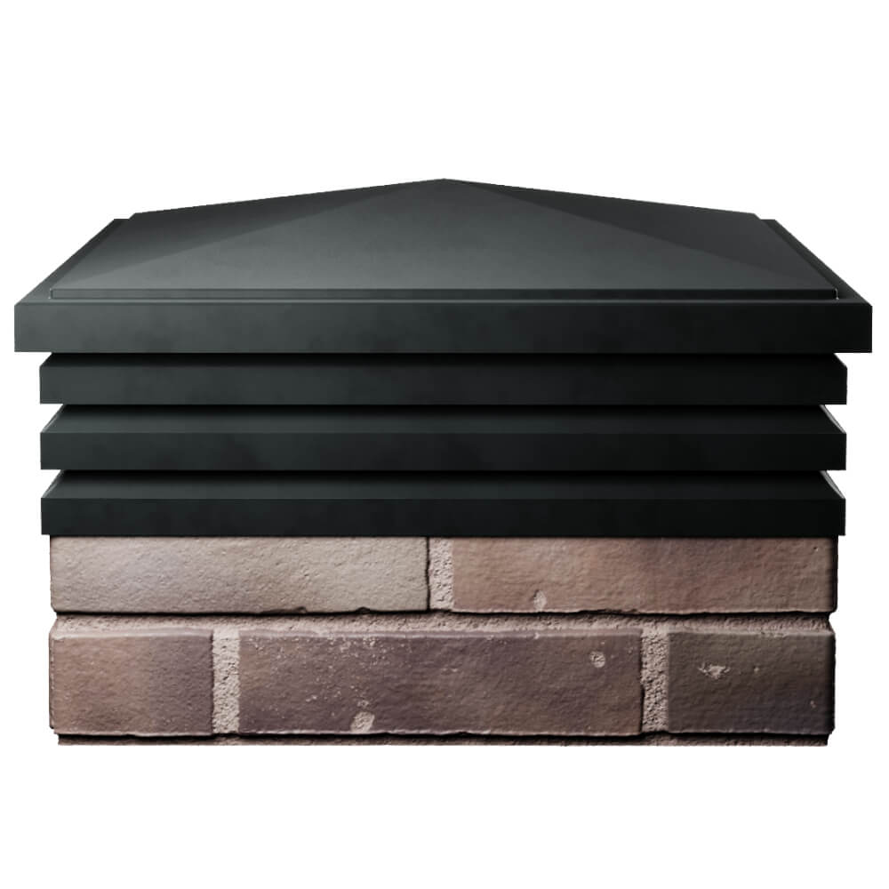 Колпак Zking Бона ХайТек Черный на столб 2х2 кирпича (513х513мм) Нижний Новгород фото