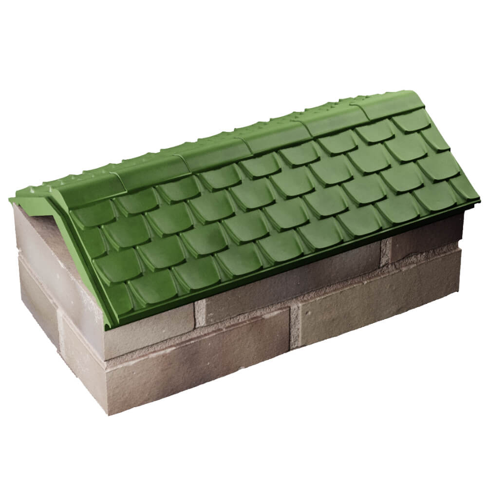 Парапет Zking Эльбрус Зеленый с посадкой на 1 кирпич (255мм) в Нижнем Новгороде фото