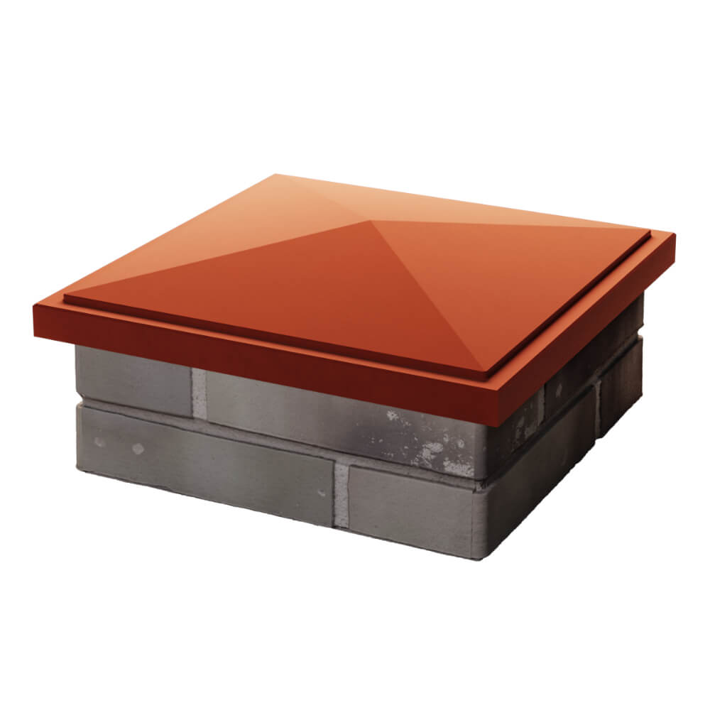 Колпак Zking БонаМоно Красный на столб 1.5х1.5 кирпича (385х385, 400х400мм) в Нижнем Новгороде фото