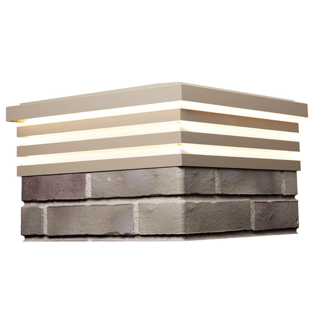 Колпак Zking Бона ХайТек Бежевый на столб 1.5х1.5 кирпича (385х385мм) с подсветкой в Нижнем Новгороде фото