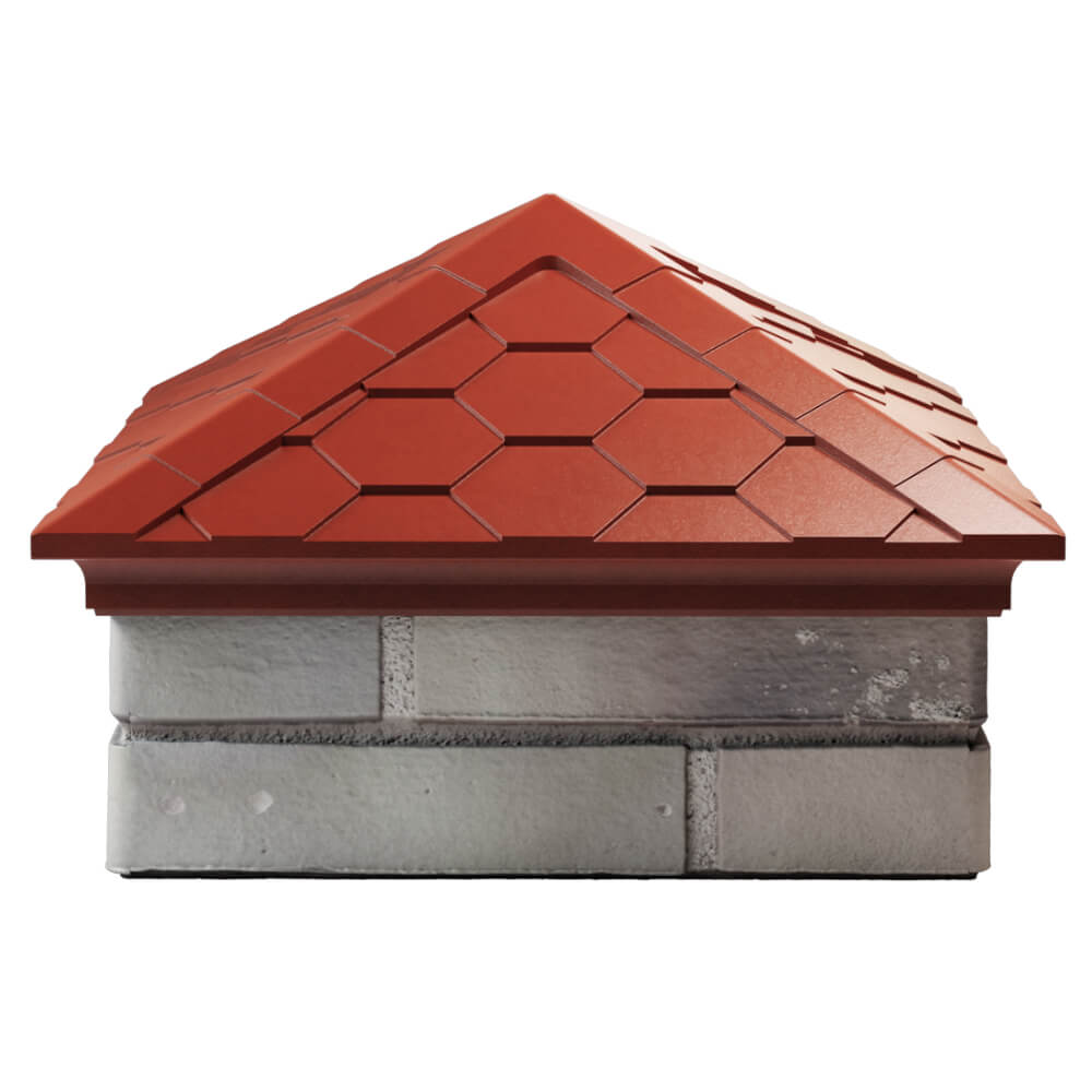 Колпак Zking Эверест Красный на столб 1.5х1.5 кирпича (390х390мм) Нижний Новгород фото