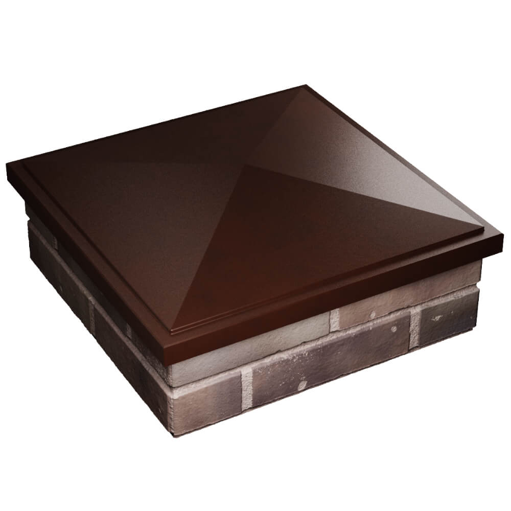 Колпак Zking БонаМоно Коричневый на столб 2х2 кирпича (515х515, 530х530мм) в Нижнем Новгороде фото