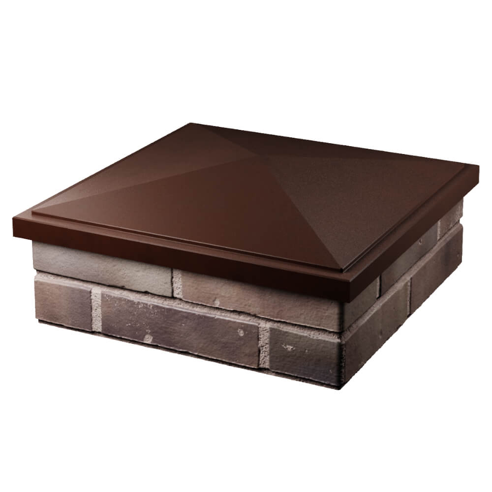 Колпак Zking БонаМоно Коричневый на столб 2х2 кирпича (515х515, 530х530мм) в Нижнем Новгороде фото