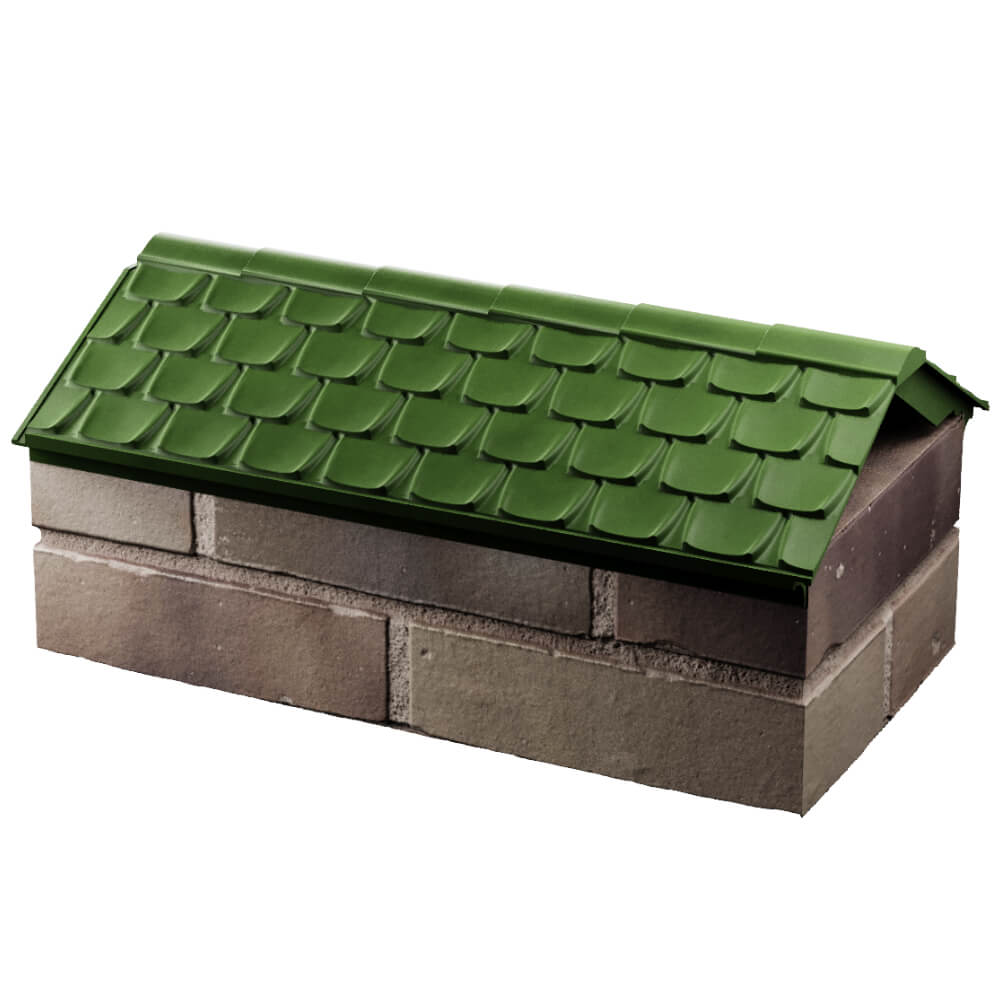 Парапет Zking Эльбрус Зеленый с посадкой на 1 кирпич (255мм) в Нижнем Новгороде фото