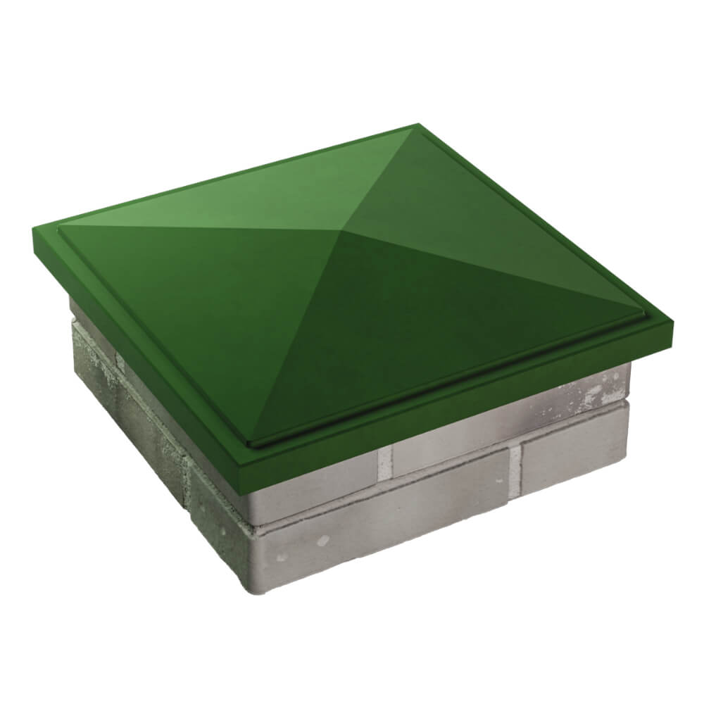 Колпак Zking БонаМоно Зеленый на столб 1.5х1.5 кирпича (385х385, 400х400мм) в Нижнем Новгороде фото