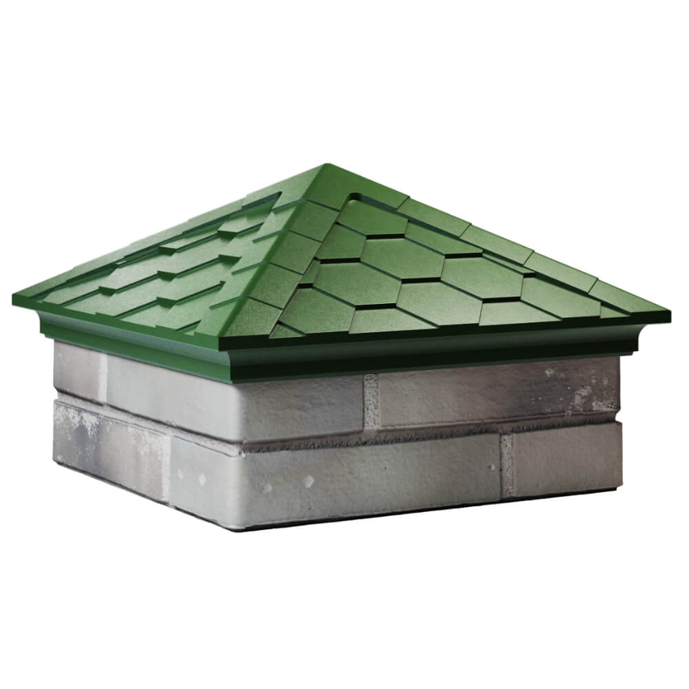 Колпак Zking Эверест Зеленый на столб 1.5х1.5 кирпича (390х390мм) в Нижнем Новгороде фото