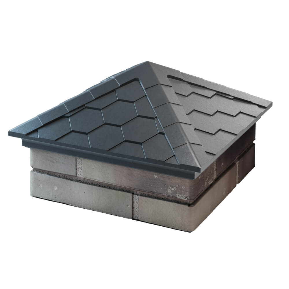 Колпак Zking Эверест Серый на столб 1.5х1.5 кирпича (390х390мм) в Нижнем Новгороде фото