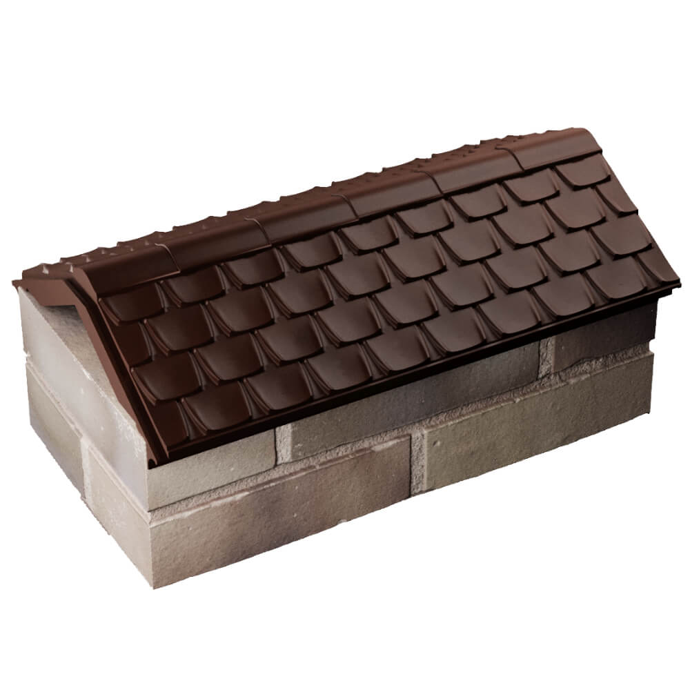 Парапет Zking Эльбрус Коричневый с посадкой на 1 кирпич (255мм) в Нижнем Новгороде фото
