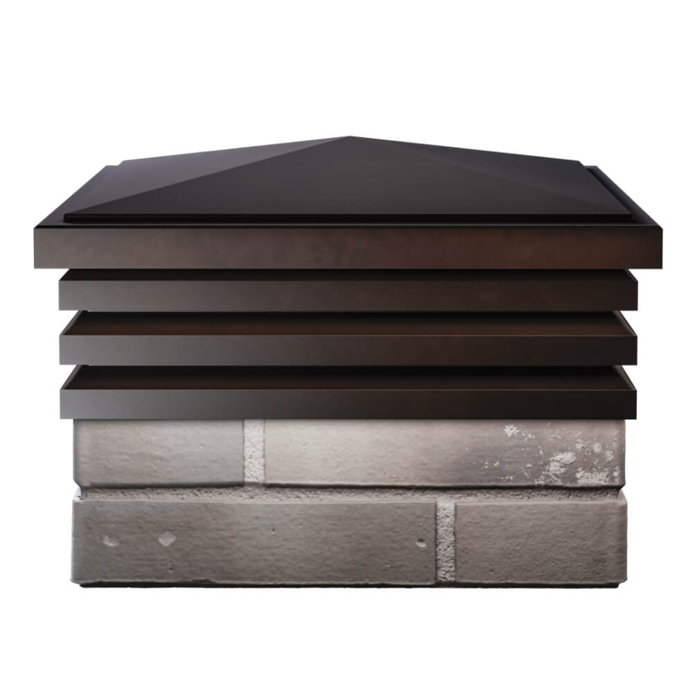 Колпак Zking Бона ХайТек Коричневый на столб 1.5х1.5 кирпича (385х385мм) Нижний Новгород фото