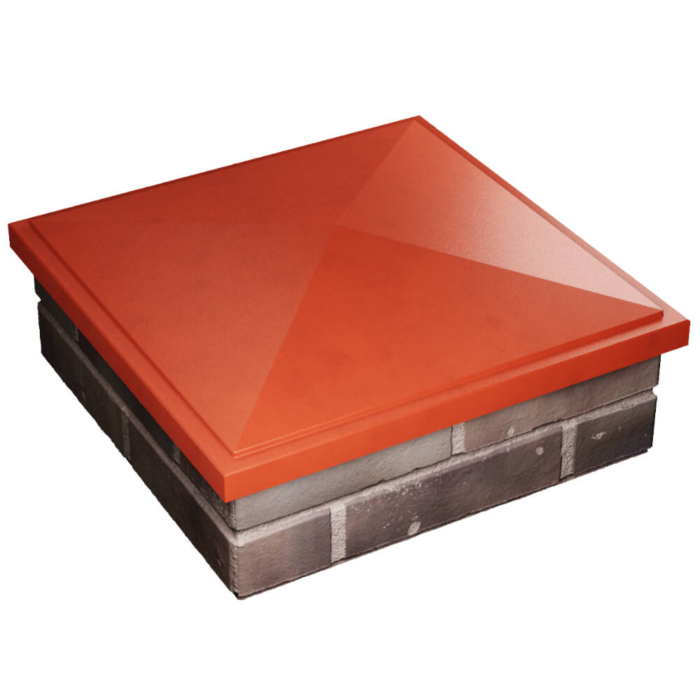 Колпак Zking БонаМоно Красный на столб 2х2 кирпича (515х515, 530х530мм) в Нижнем Новгороде фото