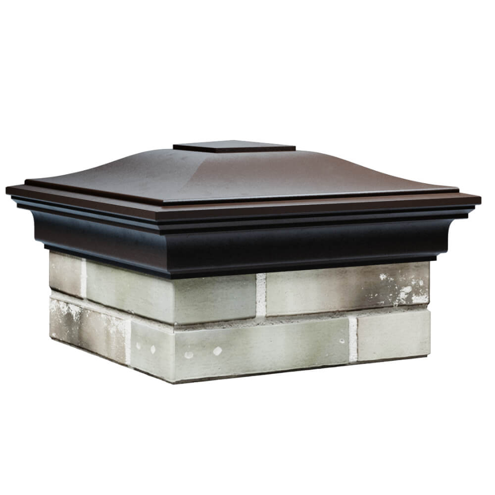 Колпак Zking Монблан Коричневый на столб 1.5х1.5 кирпича (385х385мм) в Нижнем Новгороде фото