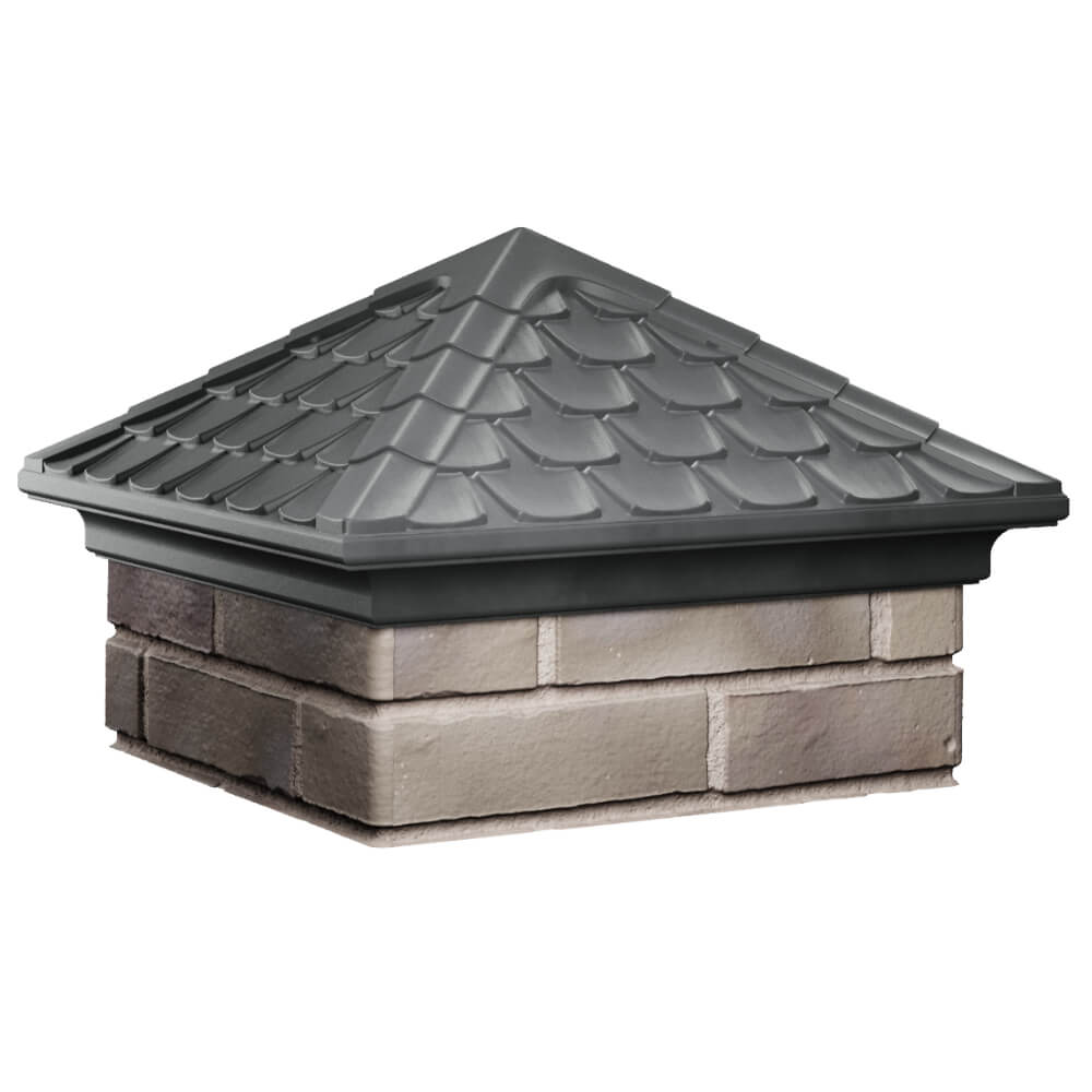 Колпак Zking Эльбрус Серый на столб 1.5х1.5 кирпича (385х385мм) в Нижнем Новгороде фото