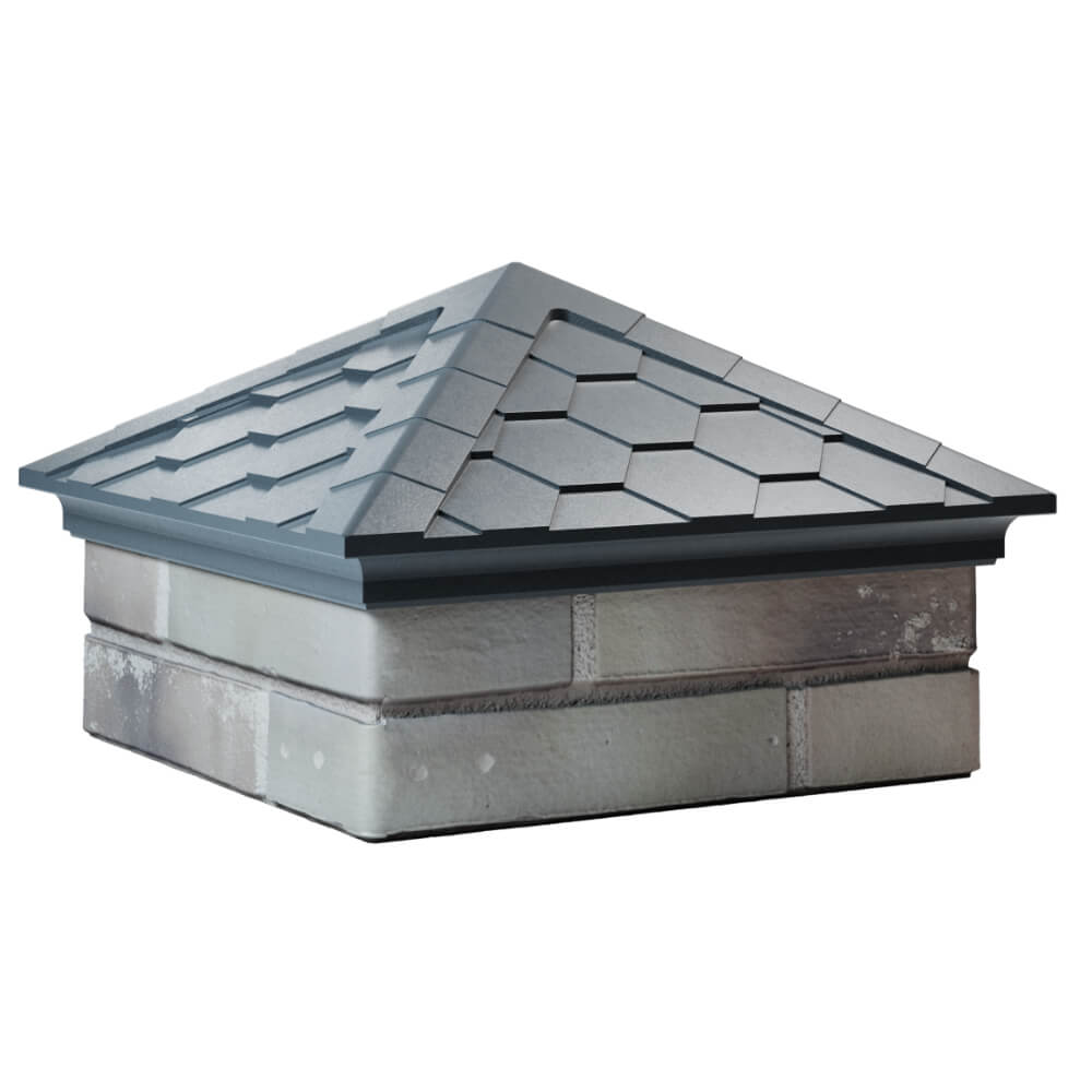 Колпак Zking Эверест Серый на столб 1.5х1.5 кирпича (390х390мм) в Нижнем Новгороде фото