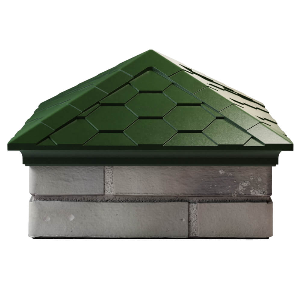 Колпак Zking Эверест Зеленый на столб 1.5х1.5 кирпича (390х390мм) Нижний Новгород фото